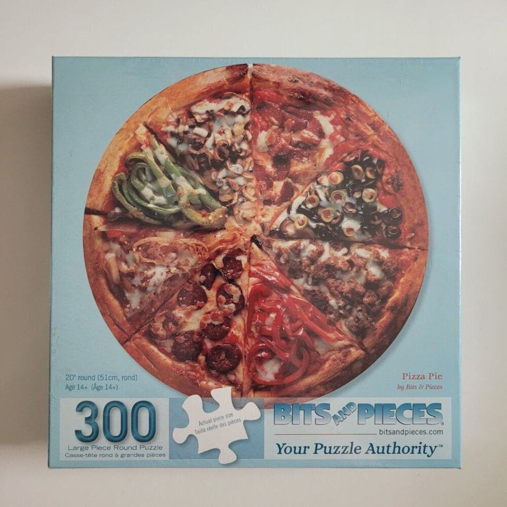 Bits & Pieces Pizza Puzzle 300 Large Size 20 Inch Round Pie Food Jigsaw‎ Sealed